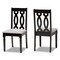 Baxton Studio Cherese Contemporary Grey Fabric Upholstered and Dark Brown Finished Wood Dining Chair 2-Pc Set Set of 2 189-10540-ZORO - alternate 2